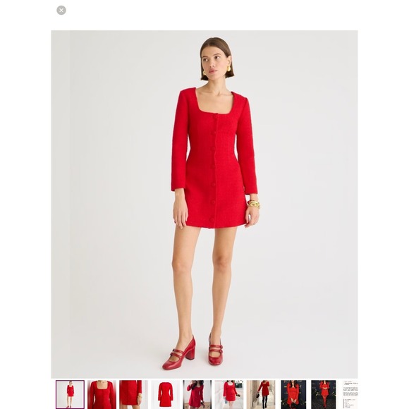 J CREW Dresses & Skirts - NEW WITH TAGS J CREW‎ SOPHIA MINI DRESS IN MARITIME TWEED FESTIVAL RED